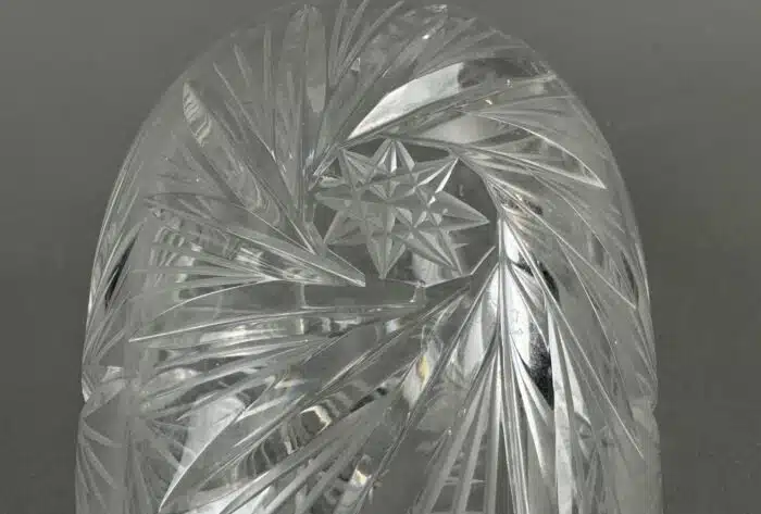 schön geschliffene Bleikristall Vase – Bild 4
