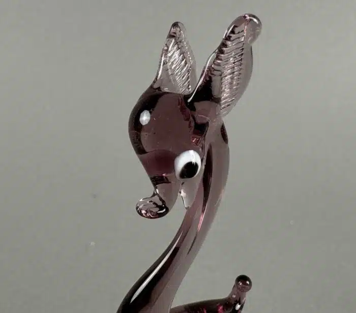 Venezianische Bambi-Figur aus mundgeblasenem Glas – Bild 2