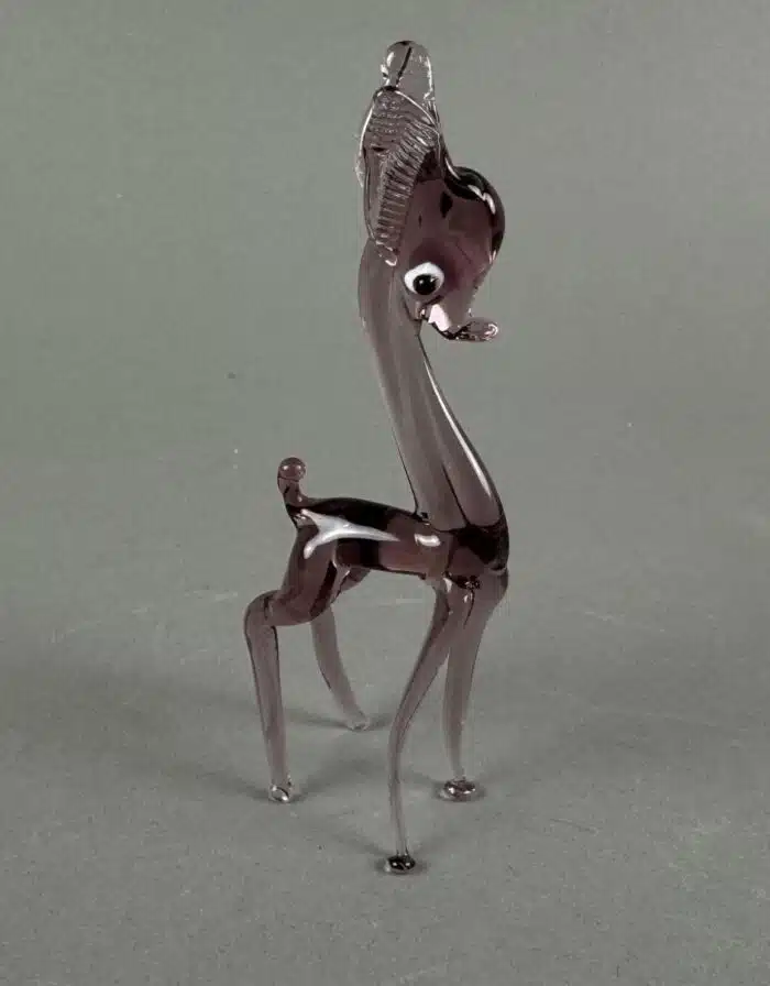 Venezianische Bambi-Figur aus mundgeblasenem Glas – Bild 3