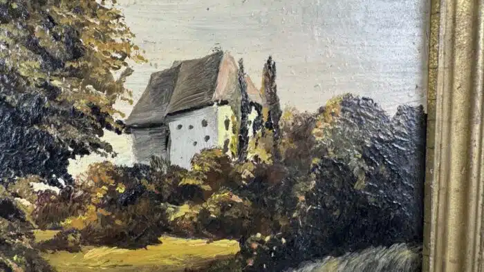 Moosburg Bild Öl auf Platte – Bild 3