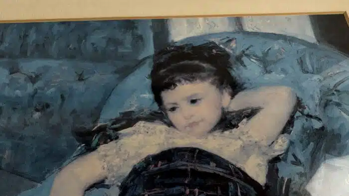 entzückender Kunstdruck Blauer Sessel von Mary Cassatt – Bild 4