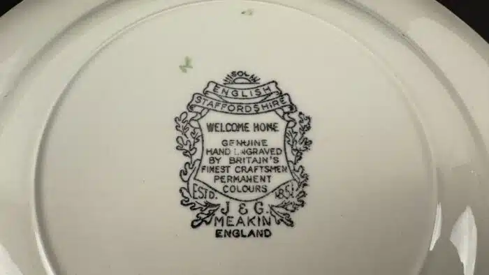 6 Fleischteller Englische Staffordshire Welcome Home  J&G Meakin England – Bild 3