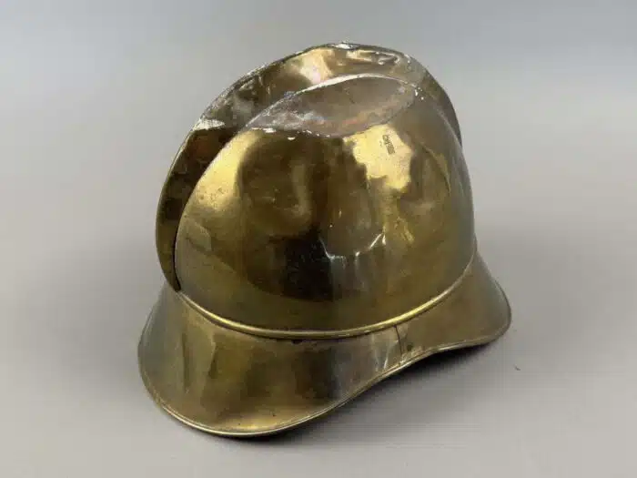HELM, Messing, möglicherweise Feuerwehrhelm – Bild 2