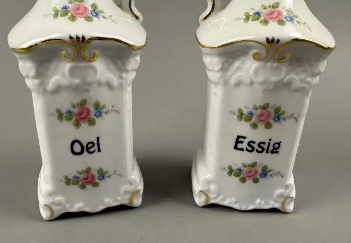 Essig und Öl Kännchen ZN Porzellan – Bild 2