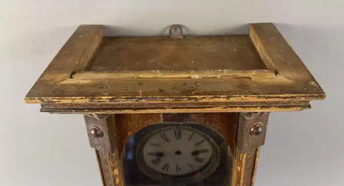 Wanduhr Holzkasten Jahrhundertwende – Bild 2