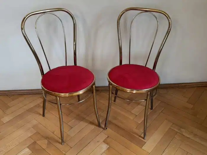 2 Stück  Messing Stühle Sessel
