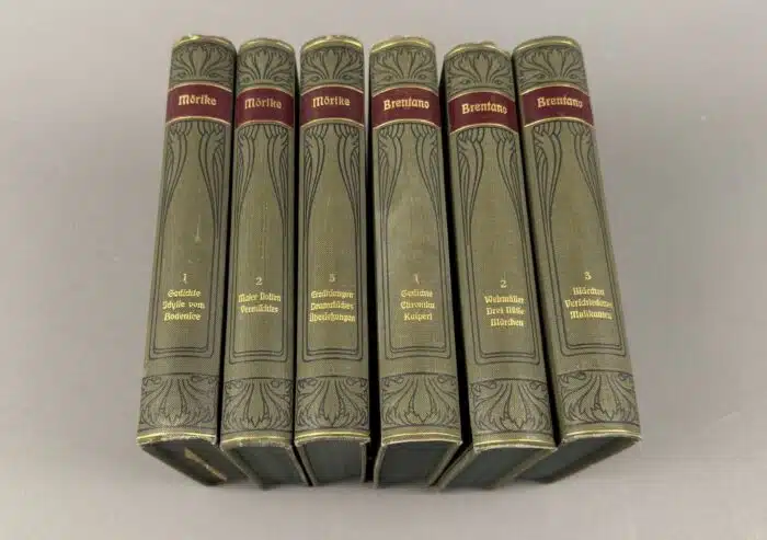 6 Bücher - Mörikes Werke,  3 Bände und 3 Werke von Brentano