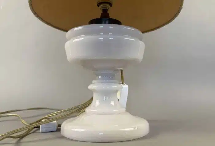 vintage Tischlampe mit Keramiksockel – Bild 2