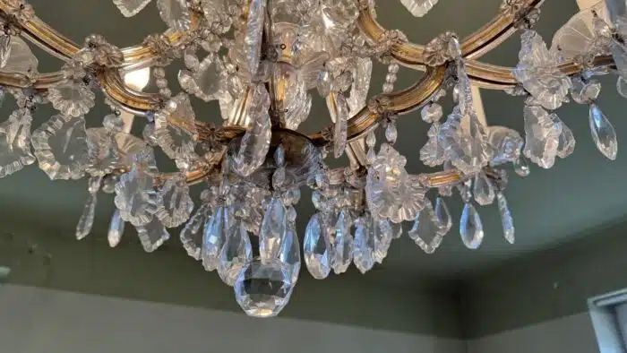 Traumhafter Kronleuchter um 1900 Höhe ca. 110 cm Dm. Ca. 85 cm – Bild 3