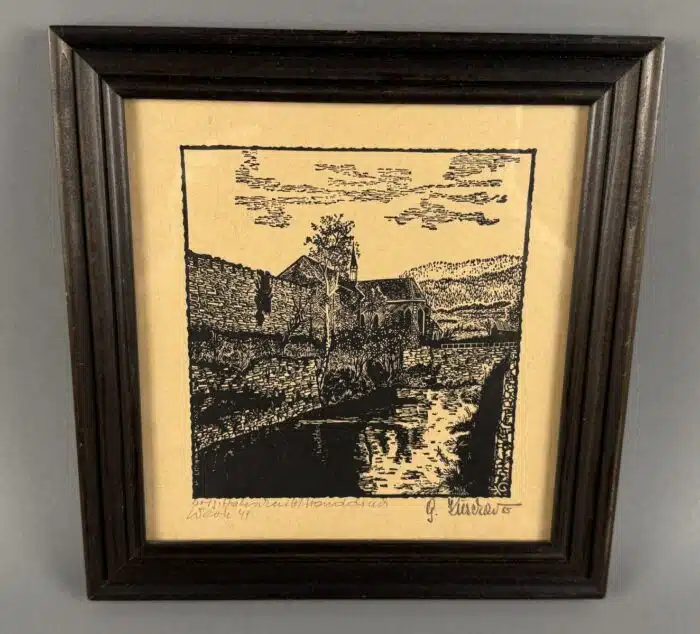 Original Günter Kuschar Holzschnitt