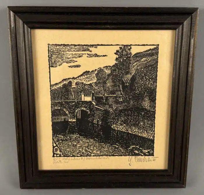 Original Günter Kuschar Holzschnitt