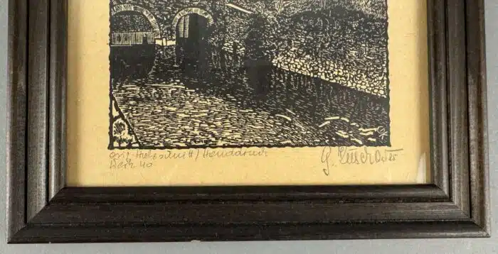 Original Günter Kuschar Holzschnitt – Bild 2