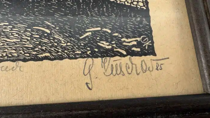 Original Günter Kuschar Holzschnitt – Bild 4