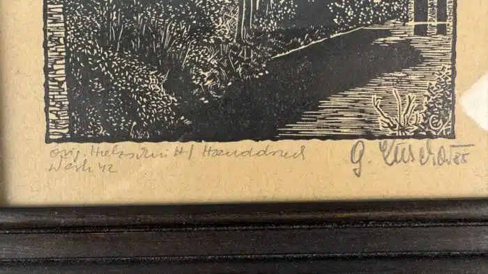 Original Günter Kuschar Holzschnitt – Bild 2