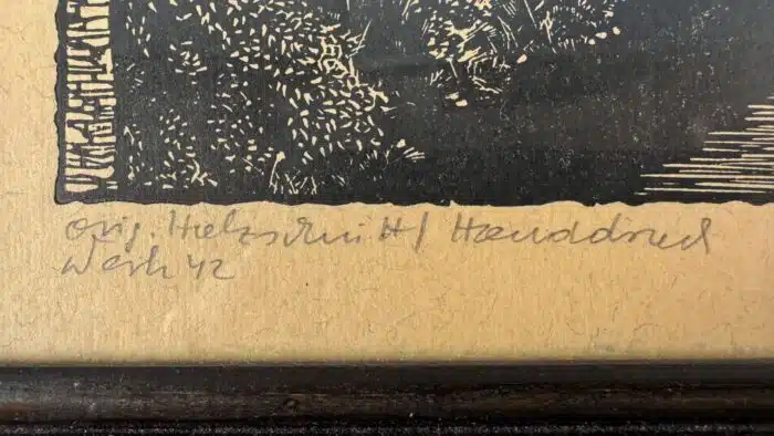 Original Günter Kuschar Holzschnitt – Bild 3