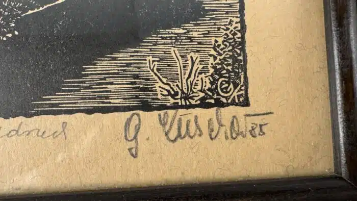 Original Günter Kuschar Holzschnitt – Bild 4