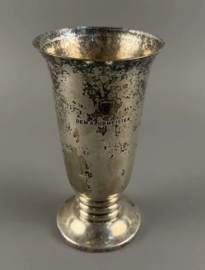 schöner Siegerpokal 1948 - 1949 und 1949 -1950 Argentor versilbert