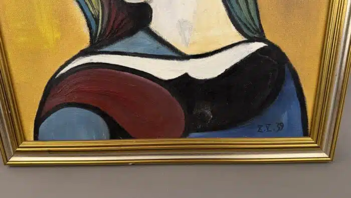 Pablo Picasso: „Femme Avec Le Chapeau“ schöne Kopie 58 x 48 cm – Bild 4