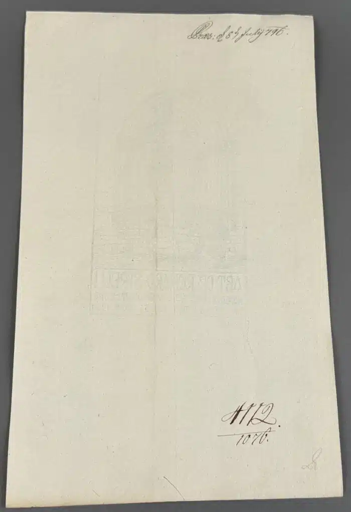 Switbert Lobisser - Holzschnitt - Abt Streli 1931 auf Brief von März 1796  Wasserzeichen im Papier vom Stift St. Paul 18,8x12,1cm signiert nummeriert – Bild 5