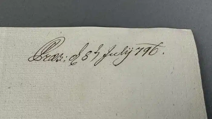 Switbert Lobisser - Holzschnitt - Abt Streli 1931 auf Brief von März 1796  Wasserzeichen im Papier vom Stift St. Paul 18,8x12,1cm signiert nummeriert – Bild 6