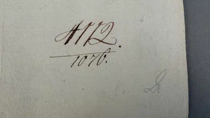 Switbert Lobisser - Holzschnitt - Abt Streli 1931 auf Brief von März 1796  Wasserzeichen im Papier vom Stift St. Paul 18,8x12,1cm signiert nummeriert – Bild 7