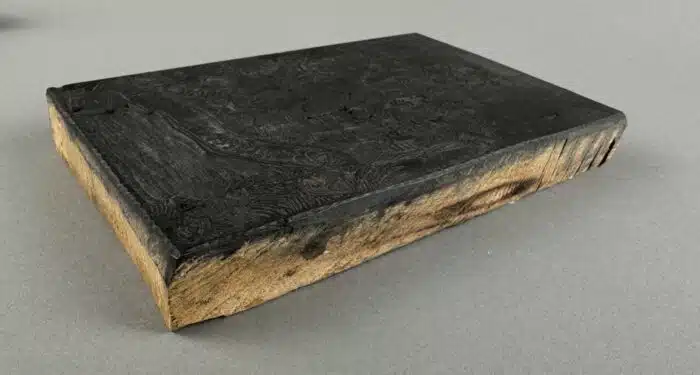 Switbert Lobisser - ORIGINAL Holzstock / Druckstock - Opus 212  Der Burgherr von Freyenstein ladet ein 18 x 10,6 cm – Bild 6