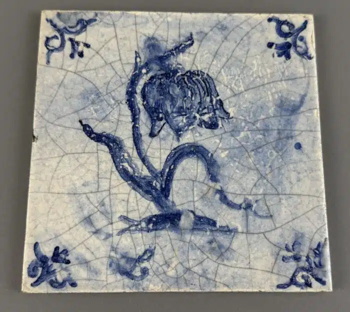 Switbert Lobisser - Aus persönlichem Besitz - selbst bemalte Fliese 15 x 15 cm