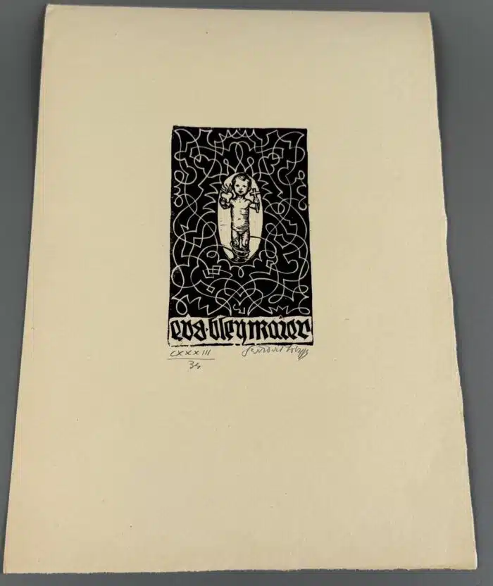 Switbert Lobisser - Holzschnitt - Eva Bleymaier 1931 14x8,5cm signiert nummeriert