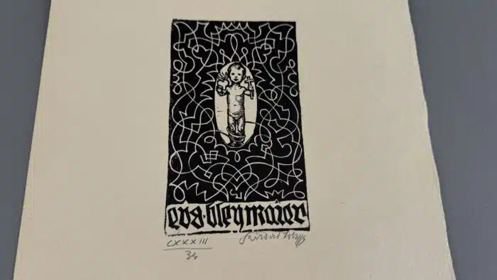Switbert Lobisser - Holzschnitt - Eva Bleymaier 1931 14x8,5cm signiert nummeriert – Bild 2