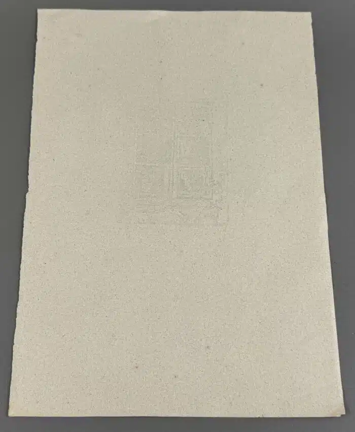 Switbert Lobisser - Holzschnitt - Kind am Fenster  auf Briefpapier mit Wasserzeichen im Papier vom Stift St. Paul op. 7 HS 1923 10,5x8,6cm signiert nummeriert – Bild 4