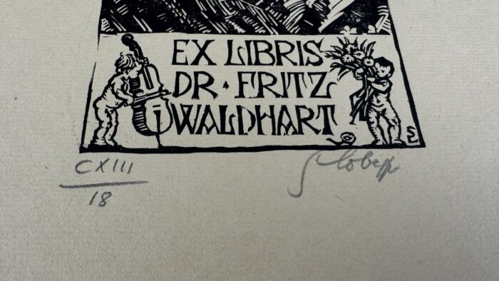Switbert Lobisser - Holzschnitt - Dr. Fritz Waldhart  op 113 HS 1929 15,2x9,3cm signiert und nummeriert Ankogel – Bild 3