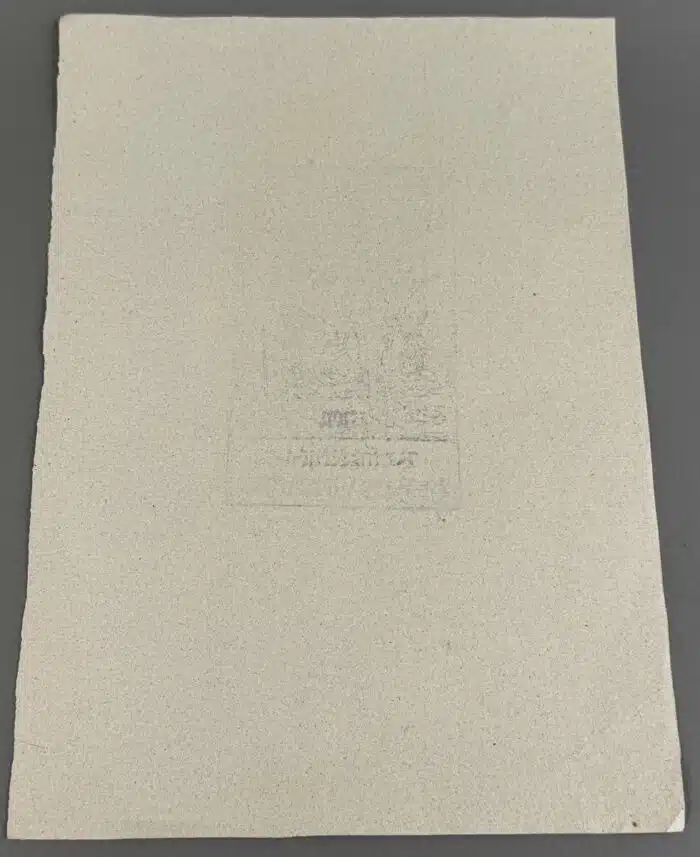 Switbert Lobisser - Holzschnitt Dr. Hans Steinacher auf Briefpapier mit Wasserzeichen im Papier vom Stift St. Paul op 115 HS 1929 14,8x9,0cm signiert und nummeriert – Bild 4