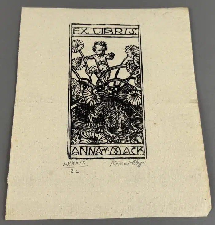 Switbert Lobisser - Holzschnitt - Anna Mack op 89 HS 1928 14,8x7,5cm signiert und nummeriert
