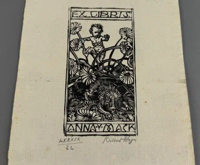 Switbert Lobisser - Holzschnitt - Anna Mack op 89 HS 1928 14,8x7,5cm signiert und nummeriert – Bild 2