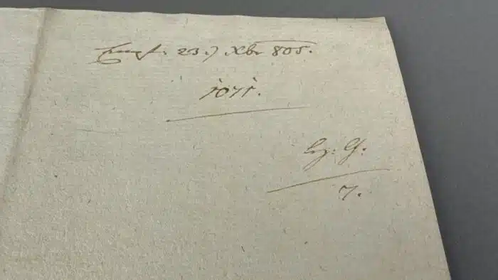 Switbert Lobisser - Holzschnitt - Anbetung der Hirten HS 1931 auf Brief von 1805, mit Wasserzeichen im Papier vom Stift St. Paul. Op. 154 10,9x9,7cm signiert nummeriert – Bild 5