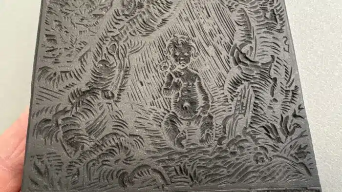 Switbert Lobisser - ORIGINAL Holzstock / Druckstock - Dr. Rudolf Jugoviz op 110  17,5 x 10,2 cm Absolute Rarität – Bild 8