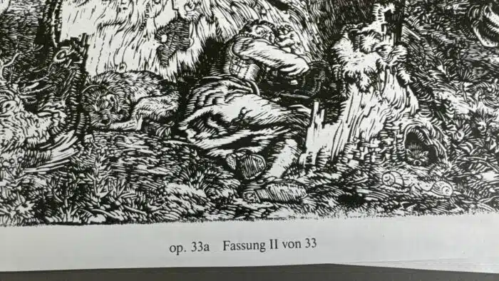 Switbert Lobisser - ORIGINAL Tuschezeichnung Studie vom Op 33 und Op 33a, Absolute Rarität – Bild 8
