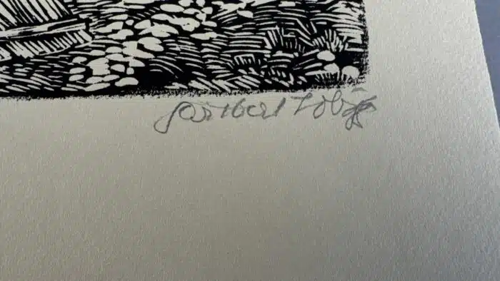 Switbert Lobisser - Holzschnitt - Flucht, auf Papier vom Stift St. Paul.  48 x 31,5cm signiert und nummeriert – Bild 6