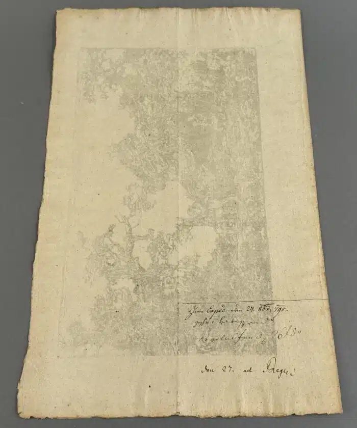 Switbert Lobisser - Holzschnitt -  auf Brief von 1795 und Papier vom  Stift St. Paul. 38 x 23,5 cm signiert und nummeriert – Bild 6