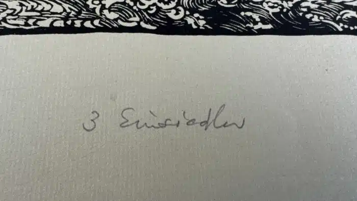 Switbert Lobisser - Holzschnitt - 3 Einsiedler auf Papier vom  Stift St. Paul. 49 x 31,5 cm signiert und nummeriert – Bild 4