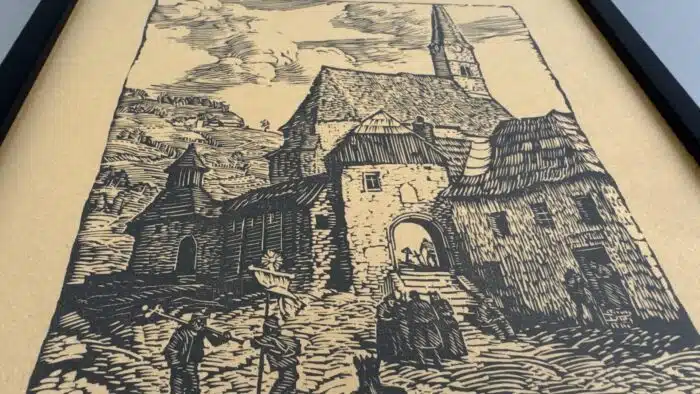 Switbert Lobisser - Holzschnitt - Hochfeistritz Op 401 gerahmt, verglast 33 x 25 cm signiert und nummeriert – Bild 3
