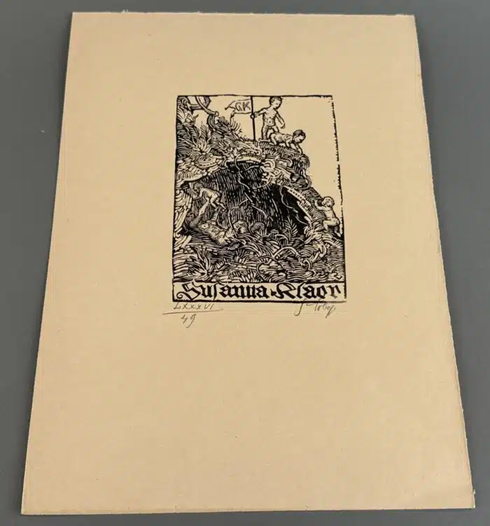 Switbert Lobisser - Holzschnitt - Susanna Klaer op 86 HS 1928 15,0x11,7cm signiert und nummeriert