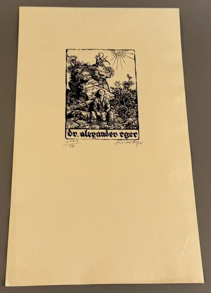 Switbert Lobisser - Holzschnitt - Dr. Alexander Eger op 124 HS 1930 12,6x9,0cm signiert und nummeriert