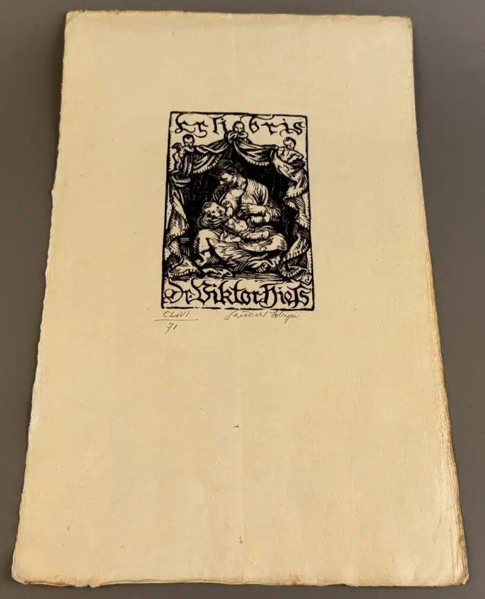 Switbert Lobisser - Holzschnitt - Hieß HS 1931 auf Papier vom Stift St. Paul. Mit Wasserzeichen Op. 156 14,3x9,4cm