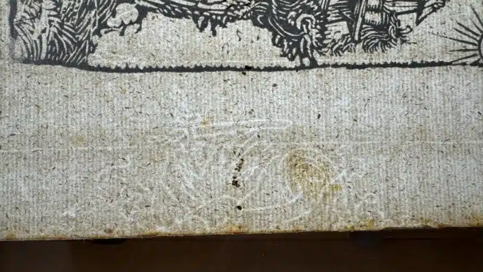 Switbert Lobisser - Holzschnitt -  Danke für die Glückwünsche 1931 auf Brief von 1798  Wasserzeichen im Papier vom Stift St. Paul Op. 136 17,2x13,3cm signiert nummeriert – Bild 6