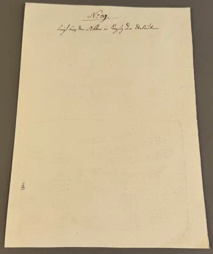 Switbert Lobisser - Holzschnitt -  Der 50er dankt für die Glückwünsche und zieht ermuntert wieder an. auf Brief mit Wasserzeichen im Papier vom Stift St. Paul 25x18cm signiert nummeriert – Bild 4