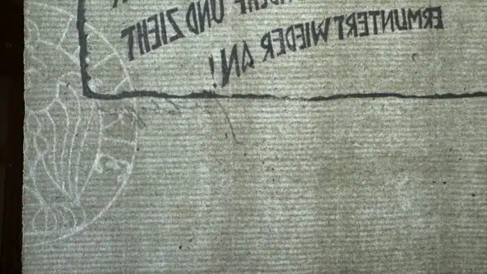 Switbert Lobisser - Holzschnitt -  Der 50er dankt für die Glückwünsche und zieht ermuntert wieder an. auf Brief mit Wasserzeichen im Papier vom Stift St. Paul 25x18cm signiert nummeriert – Bild 6