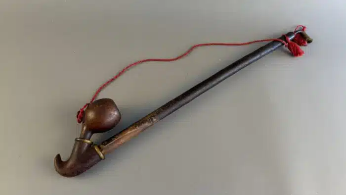 Switbert Lobisser - Aus persönlichem Besitz -  lange Tabakpfeife Holzpfeife L 55cm – Bild 3