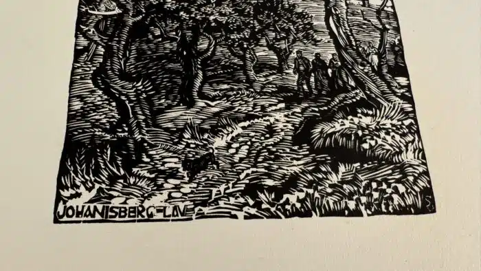 Switbert Lobisser - Holzschnitt - Johanisberg Lav. 61x43cm Nachlass Stempel – Bild 3