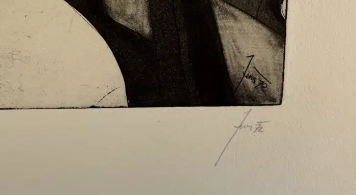 Herwig Zens Brücke von Steyr / Aquatinta 54 x 38 cm – Bild 5